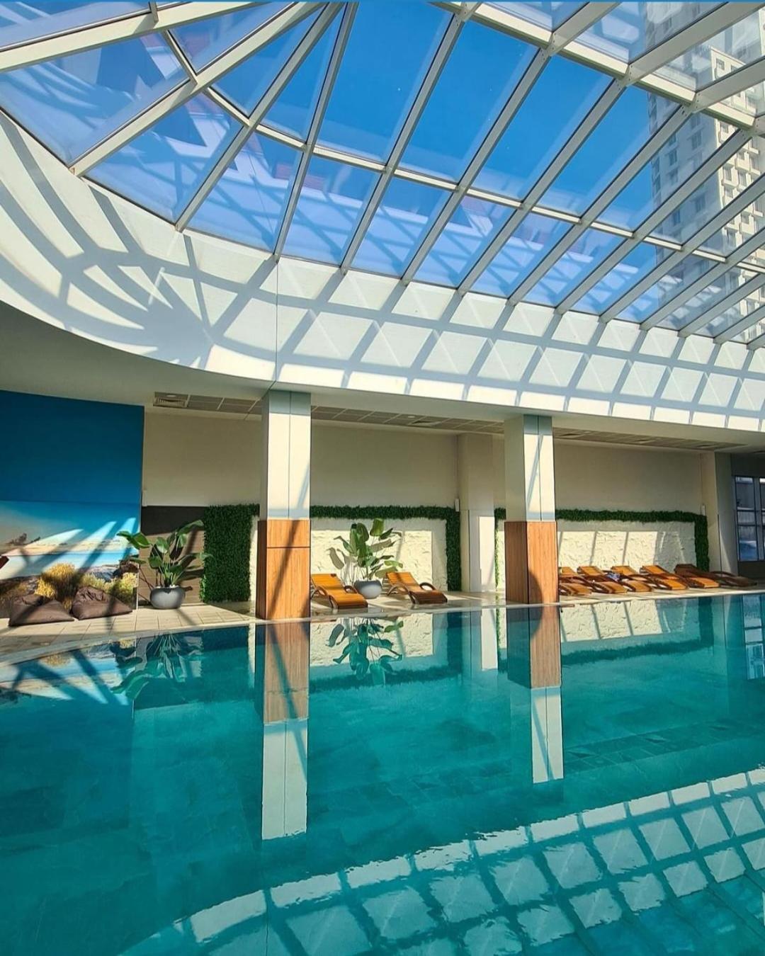 Cevahir Sky City Apartment With Spa, Pool & Fitness Included Skopje Buitenkant foto